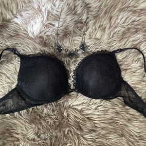 Victoria’s Secret ultimate push up black lace bra